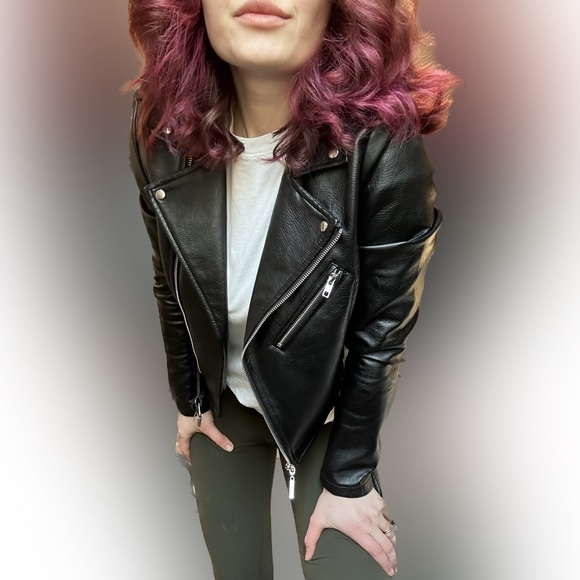 Guess Faux Leather Biker Jacket - Picture 1 of 4